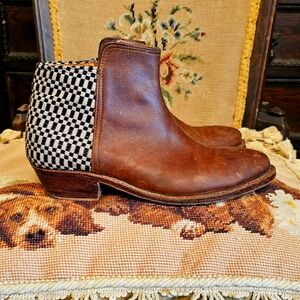 The Root Collective genuine leather brown boots size 8